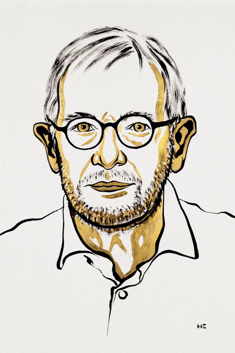 Official Nobel Prize illustration announcing Francis Halzen as the 2026 Nobel Laureate in Physics
